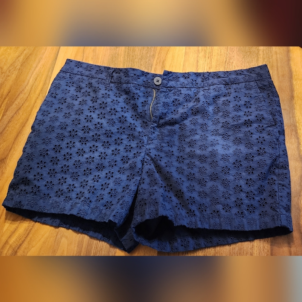 Blue Eyelet Women's Shorts